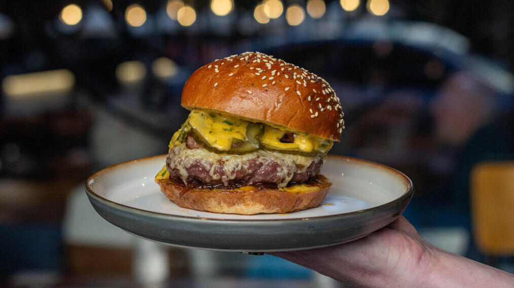 Burger from Bone and Block at Liverpool's Duke Street Market