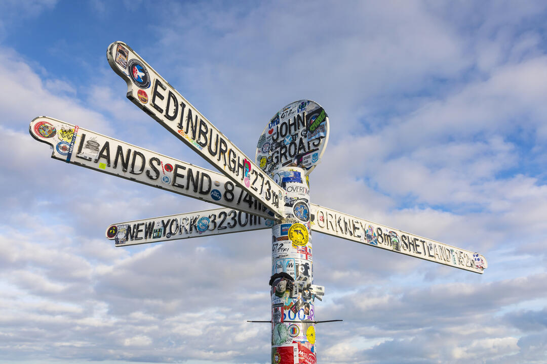 Sign post at John O'Groats