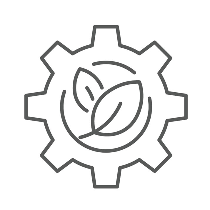 gear with leaves graphics