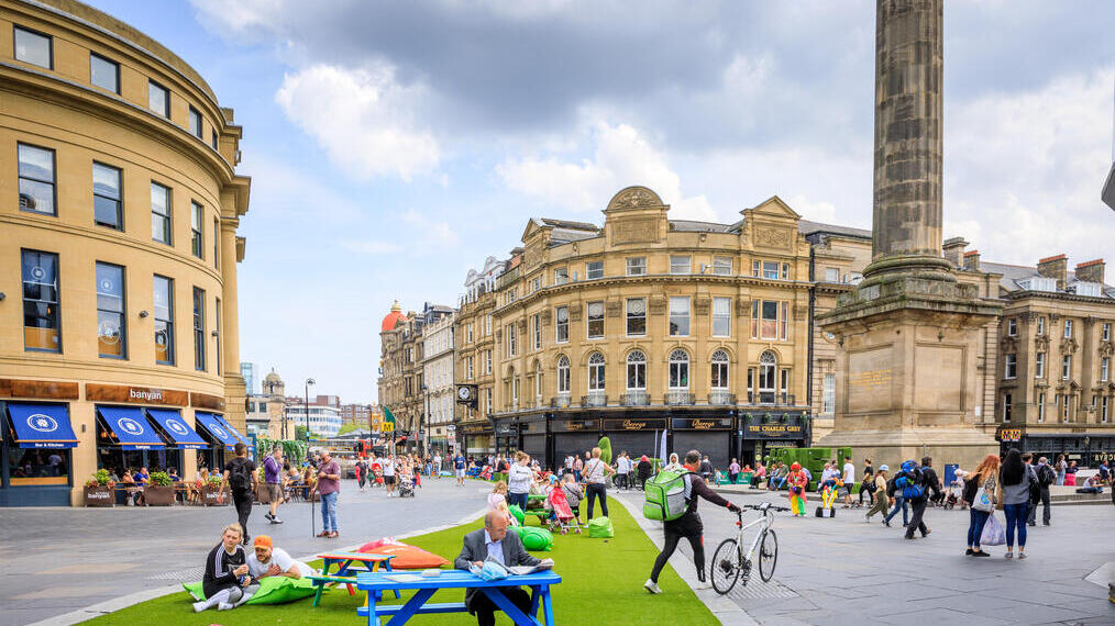 Außenaufnahme von Grainger Town in Newcastle