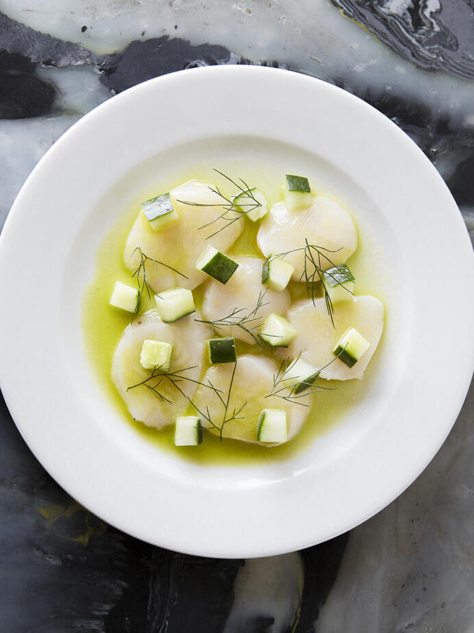 Dorys Scallop cevice, Angelas of Margate