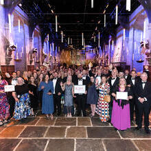 Group Shot of the finalists at the Warner Bros Studios for the VisitEngland Awards for Excellence 2023 Warner Bros. Studio Tour - The Making of Harry Potter, Hertfordshire.