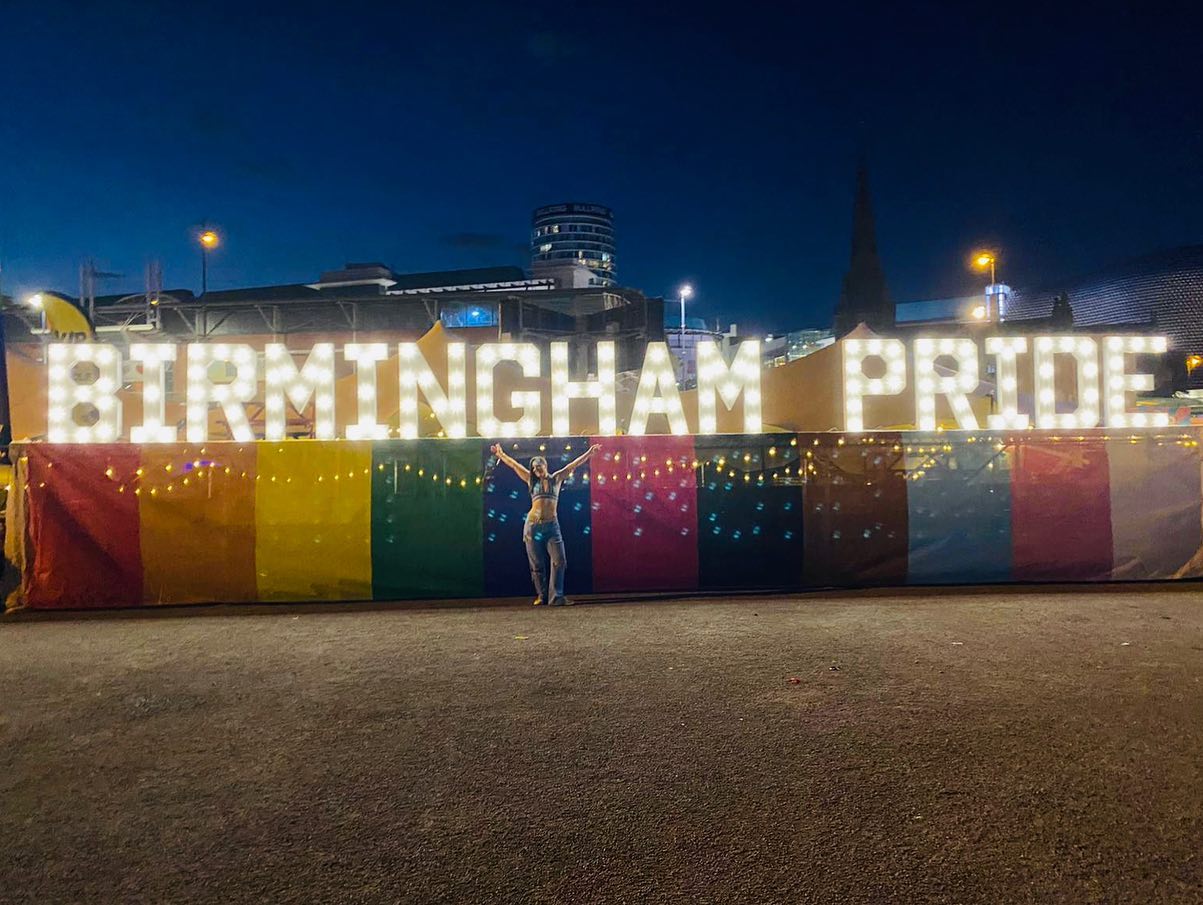 Nighttime light display, Birmingham Pride