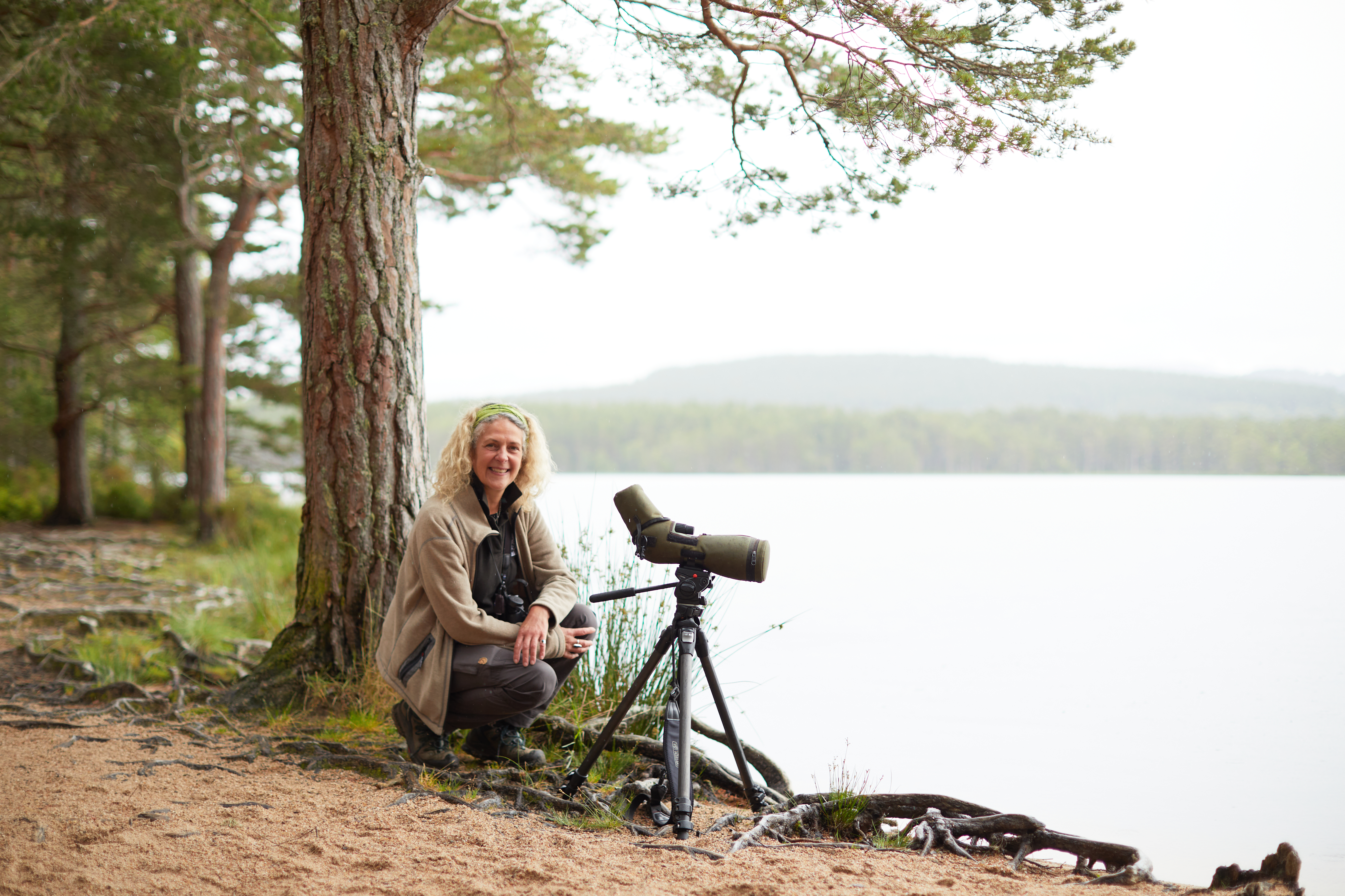 Tour guide Sally Nowell of Speyside Wildlife Tours at Loch Mallachie