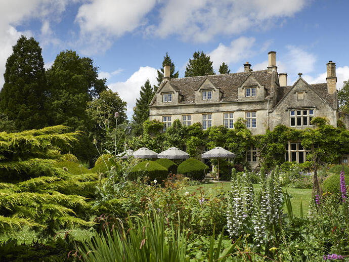 Vista esterna del Pig Hotel nelle Cotswolds