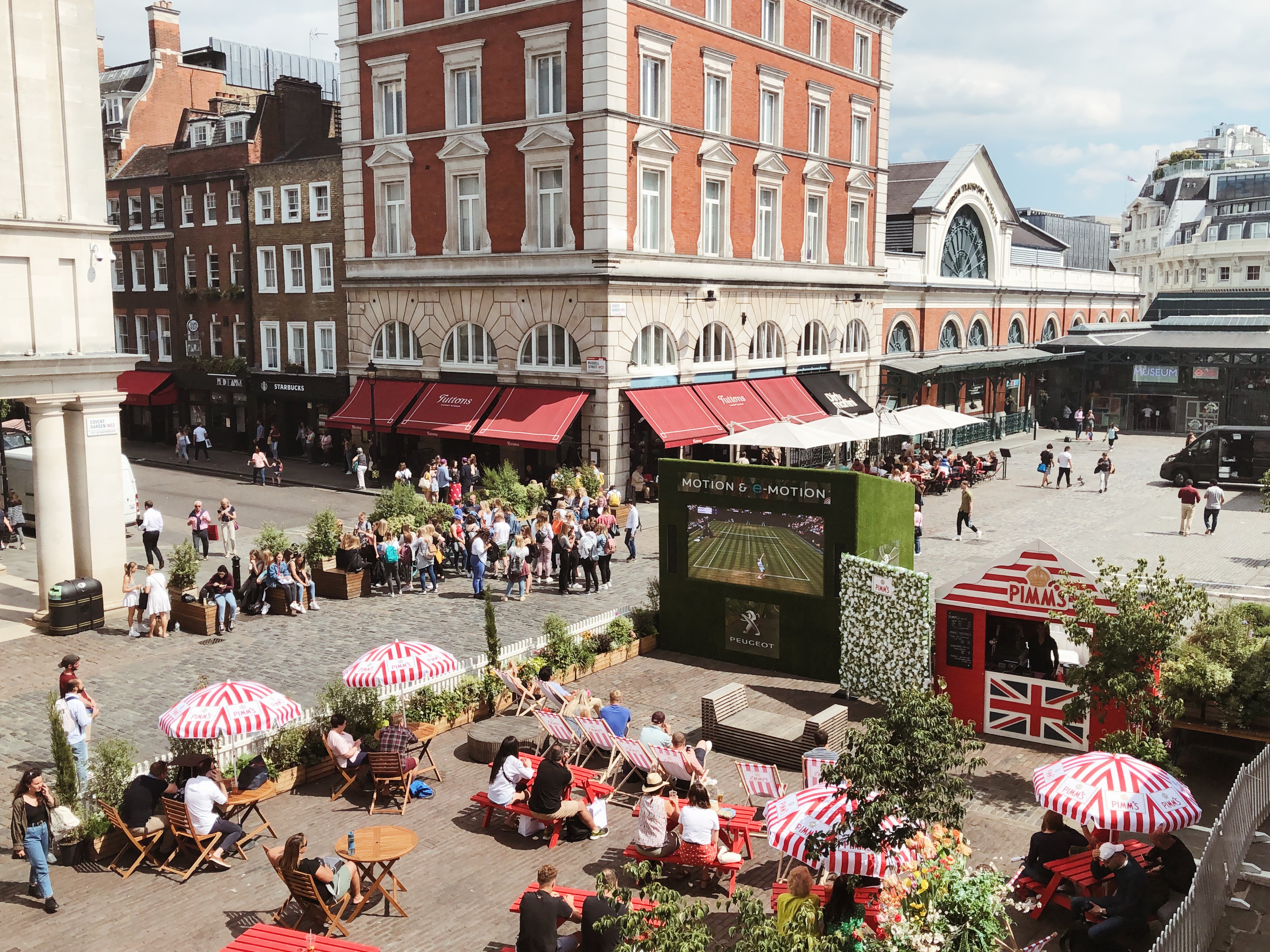Wimbledon public viewing at Covent Garden