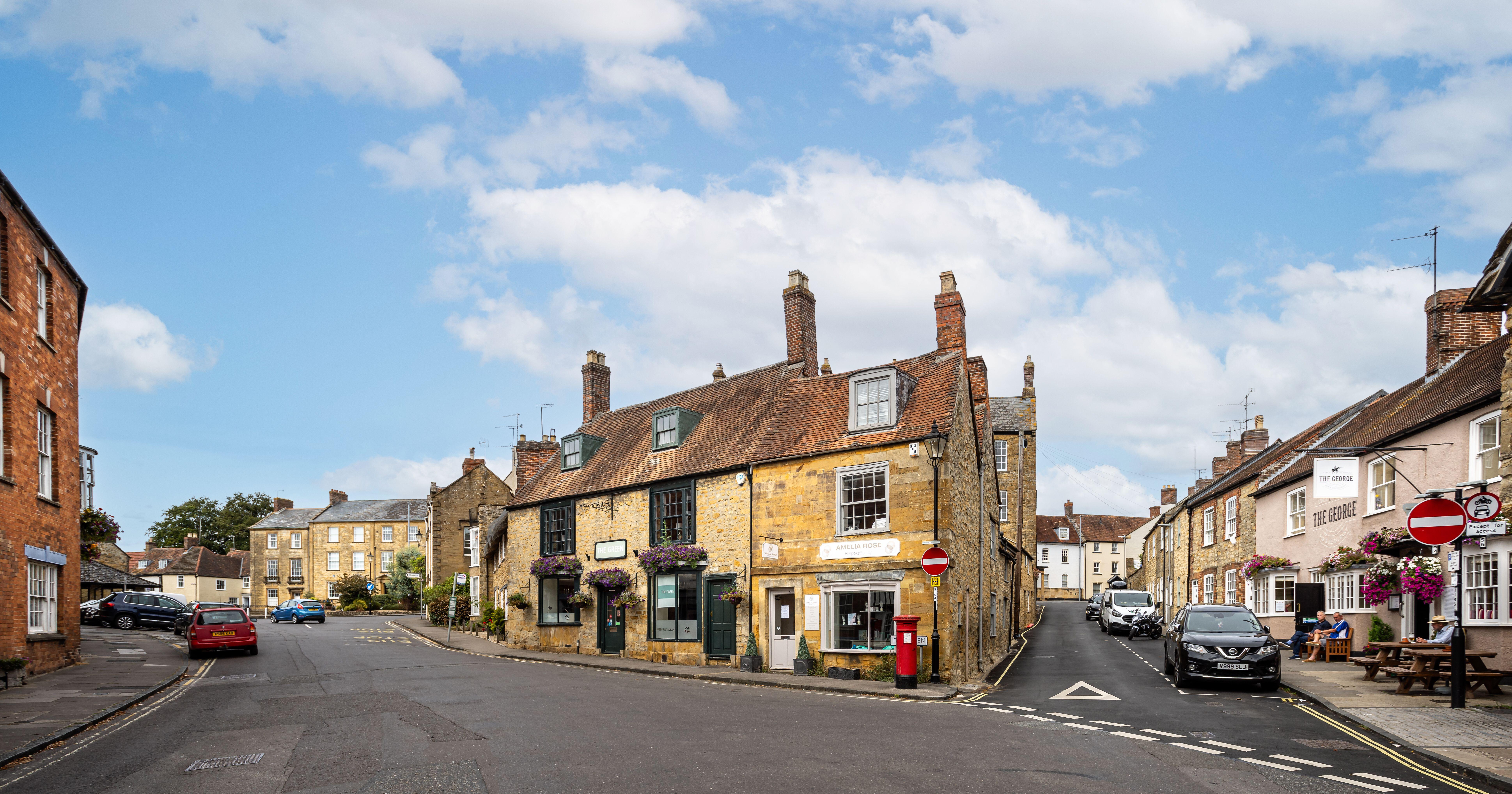 Restaurant and Pub on The Green in Sherborne, Dorset, UK