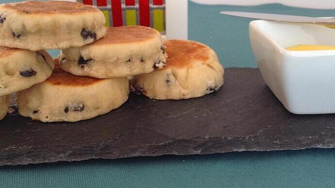 Singing Hinny-Kuchen, ausgestellt in einem Geschäft in Berwick-Upon-Tweed