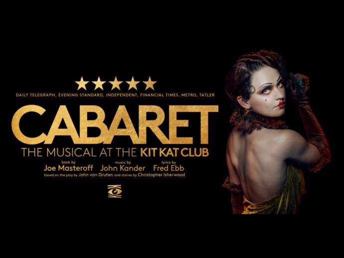 Ein Plakat für Cabaret, eine Show im Playhouse Theatre