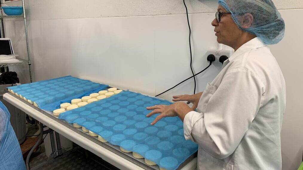 A tour of Teesdale Cheesemakers, looking at the creation of local cheeses