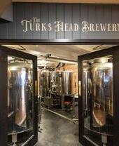 An indoor shot of a brewery