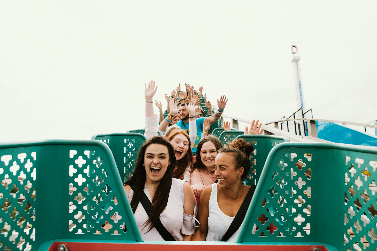 People on a rollercoaster at Dreamland Margate