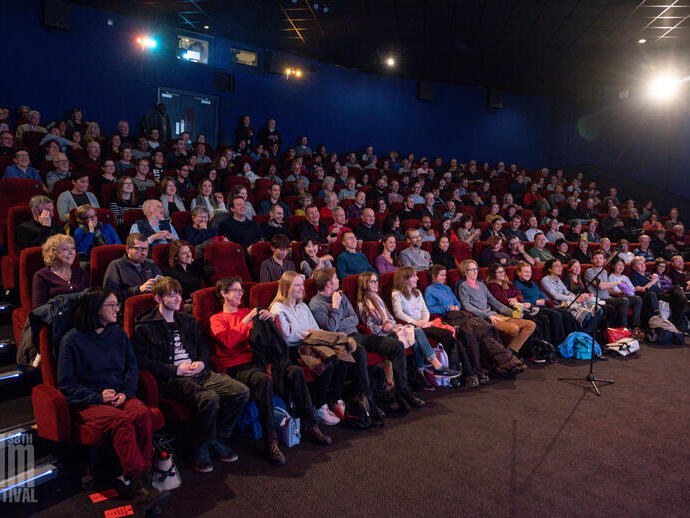 Audience sitting in a cinema