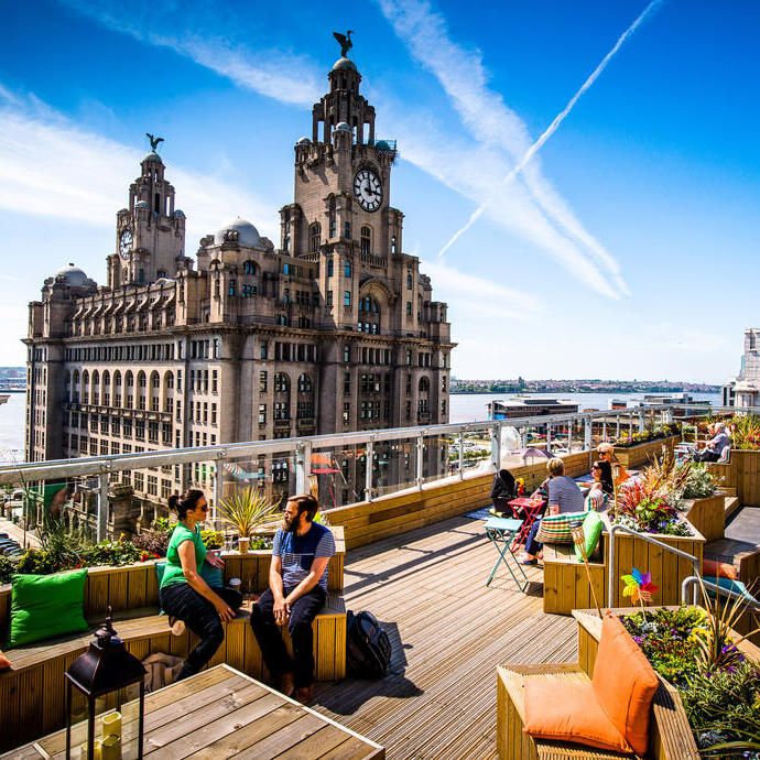 Toit du restaurant Oh me oh my à Liverpool