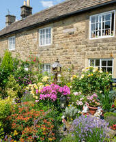 A beautiful cottage garden in the Derbyshire village of Eyam.