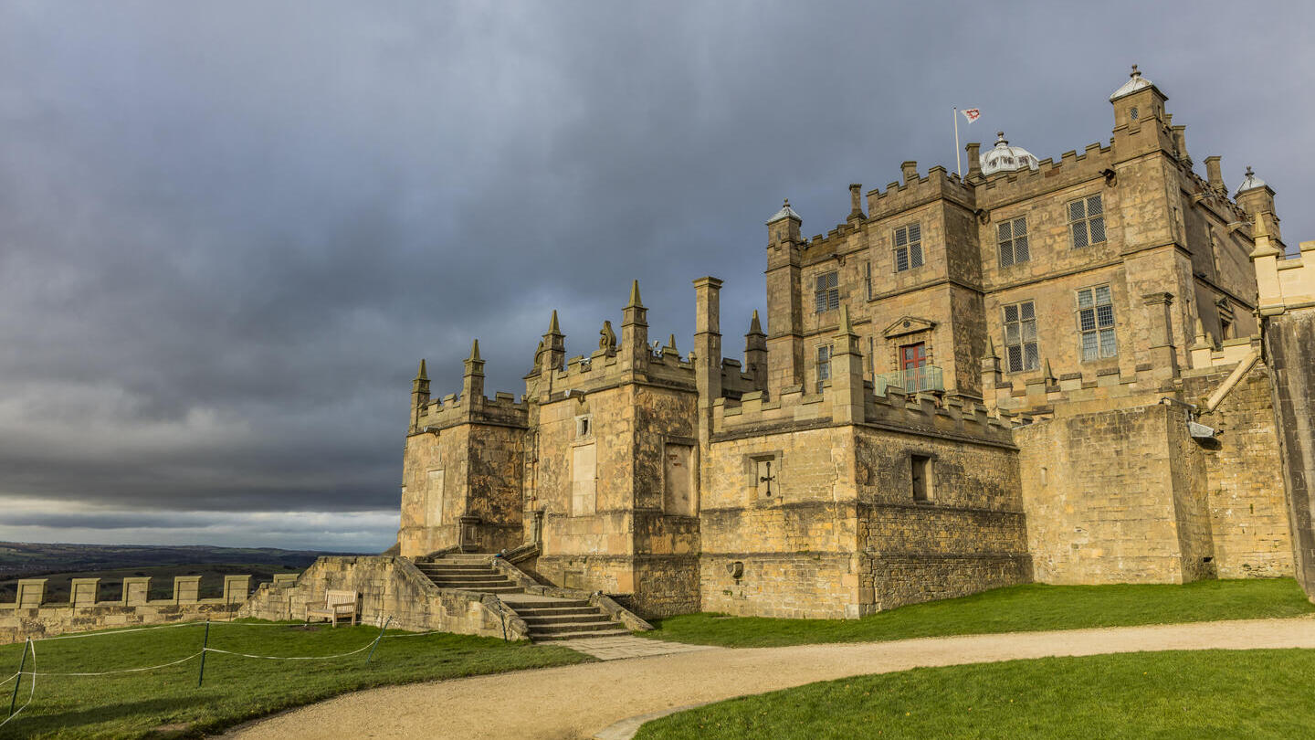 An exterior shot of Bolsover Castle near Sheffield