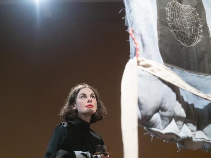 A performer on stage at Chapter Arts Centre in Cardiff, Wales