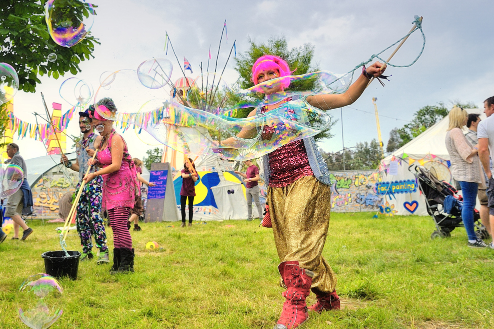 Atmosphere at the Kidzone, Isle Of Wight Festival