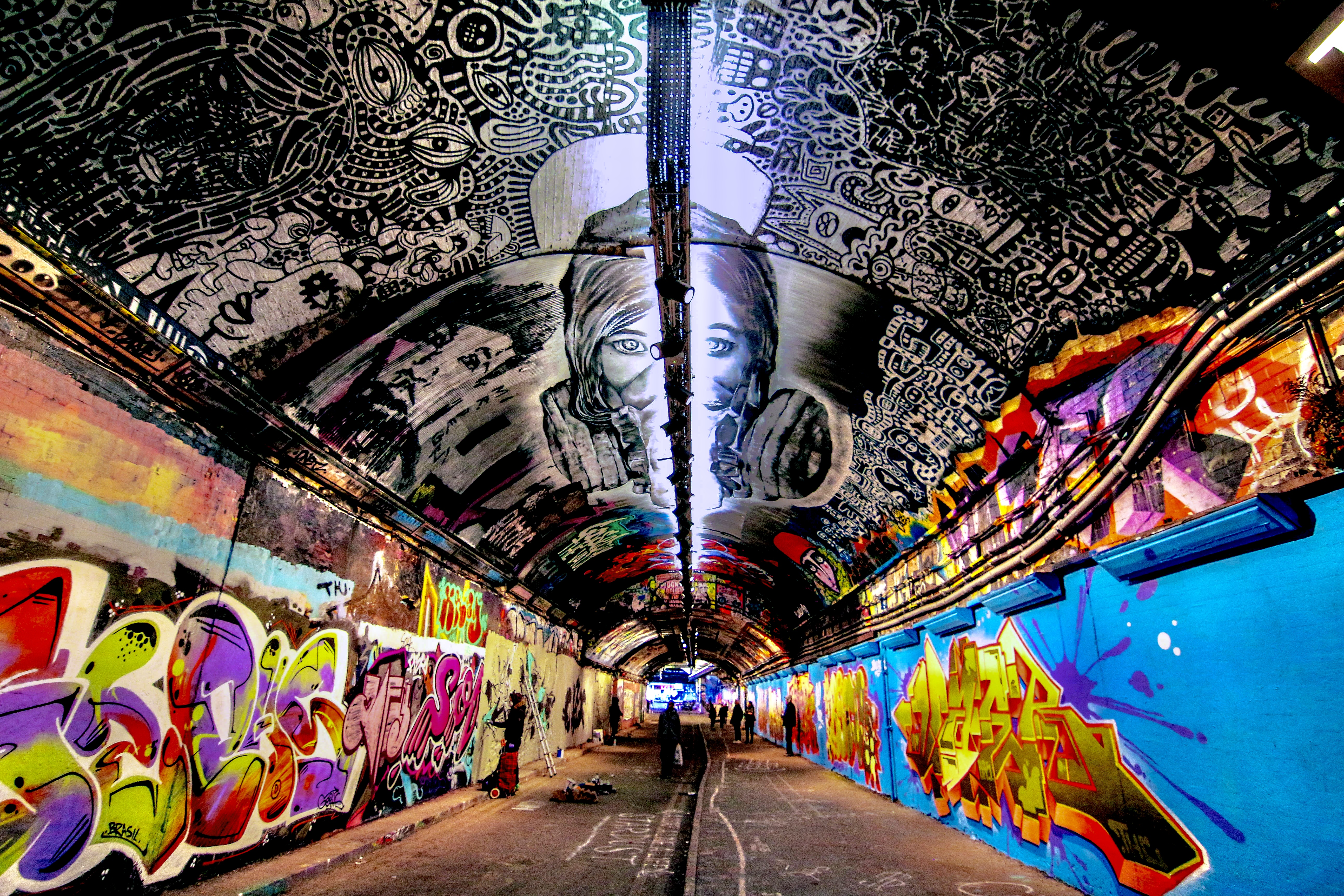 Graffiti art at Leake Street Arches, London