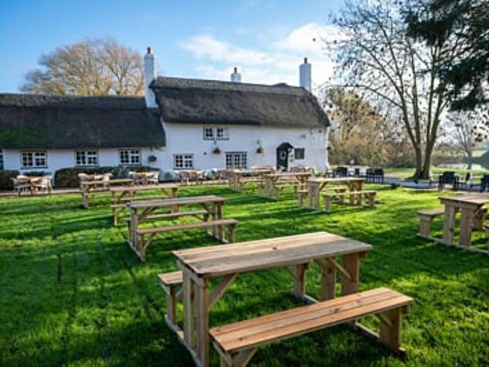 Il pub Old Ferry Boat nel Cambridgeshire, Inghilterra