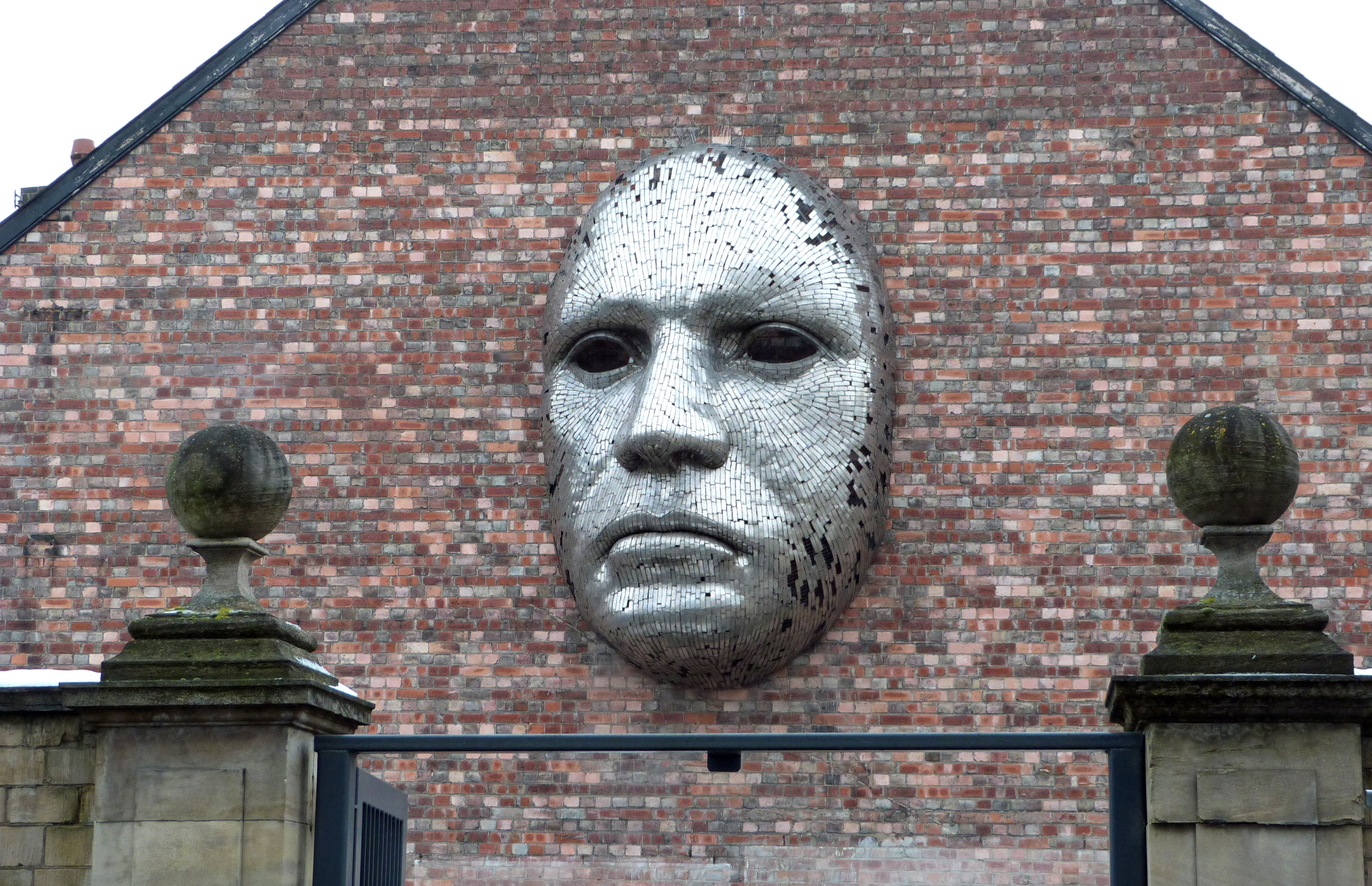 An art piece on the wall of Lincoln Drill, an art community centre in Lincoln