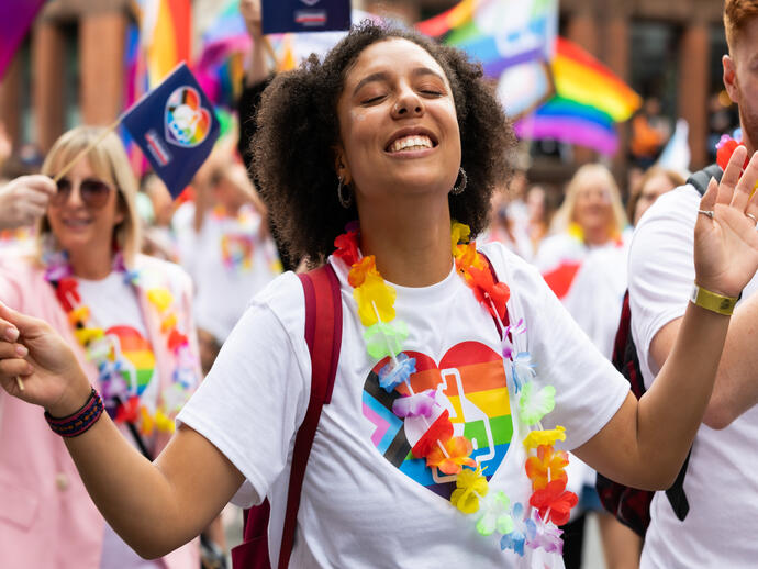 Woman at Manchester Pride