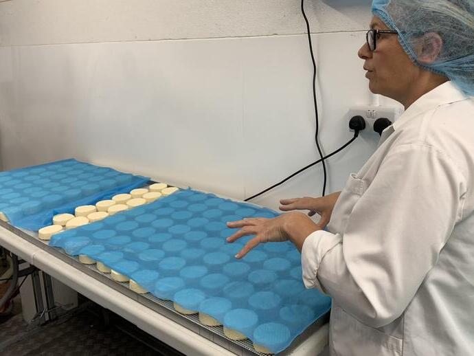 A tour of Teesdale Cheesemakers, looking at the creation of local cheeses