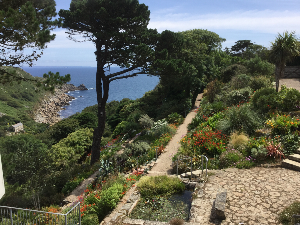 Eine Luftaufnahme der Chygurno Gardens in Cornwall