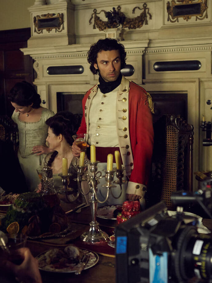 Filming of Poldark, Chavenage House, Tetbury, Gloucestershire