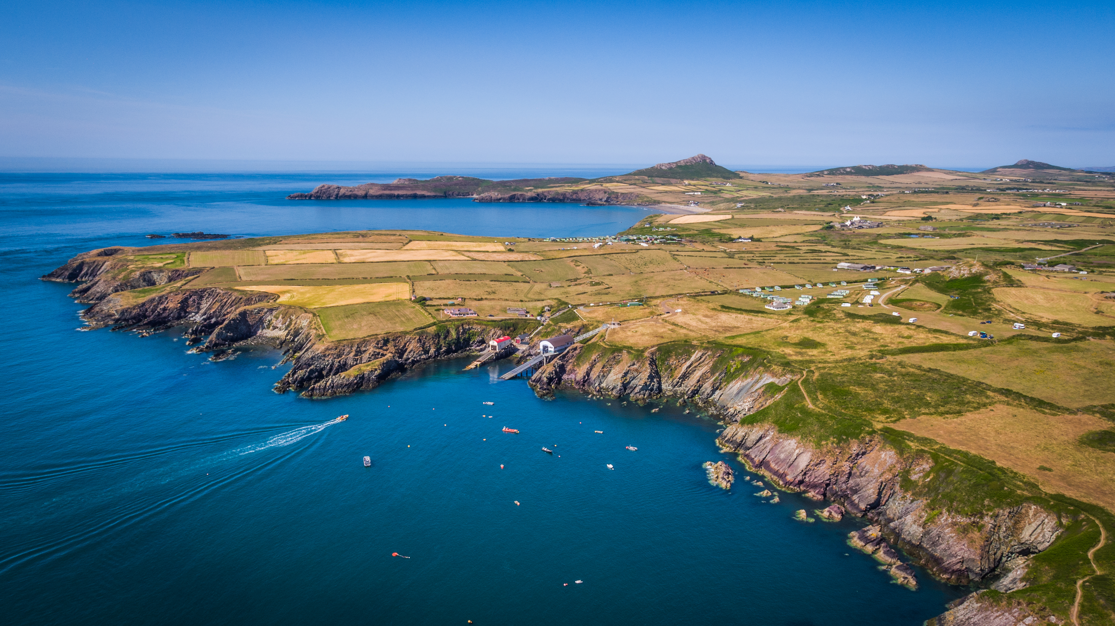Aerial view of coastline
