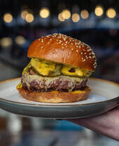 Burger from Bone and Block at Liverpool's Duke Street Market