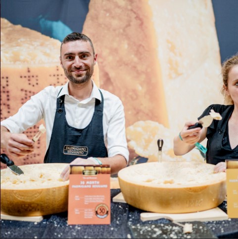 Chefs presenting cheese at Good Food Show Summer