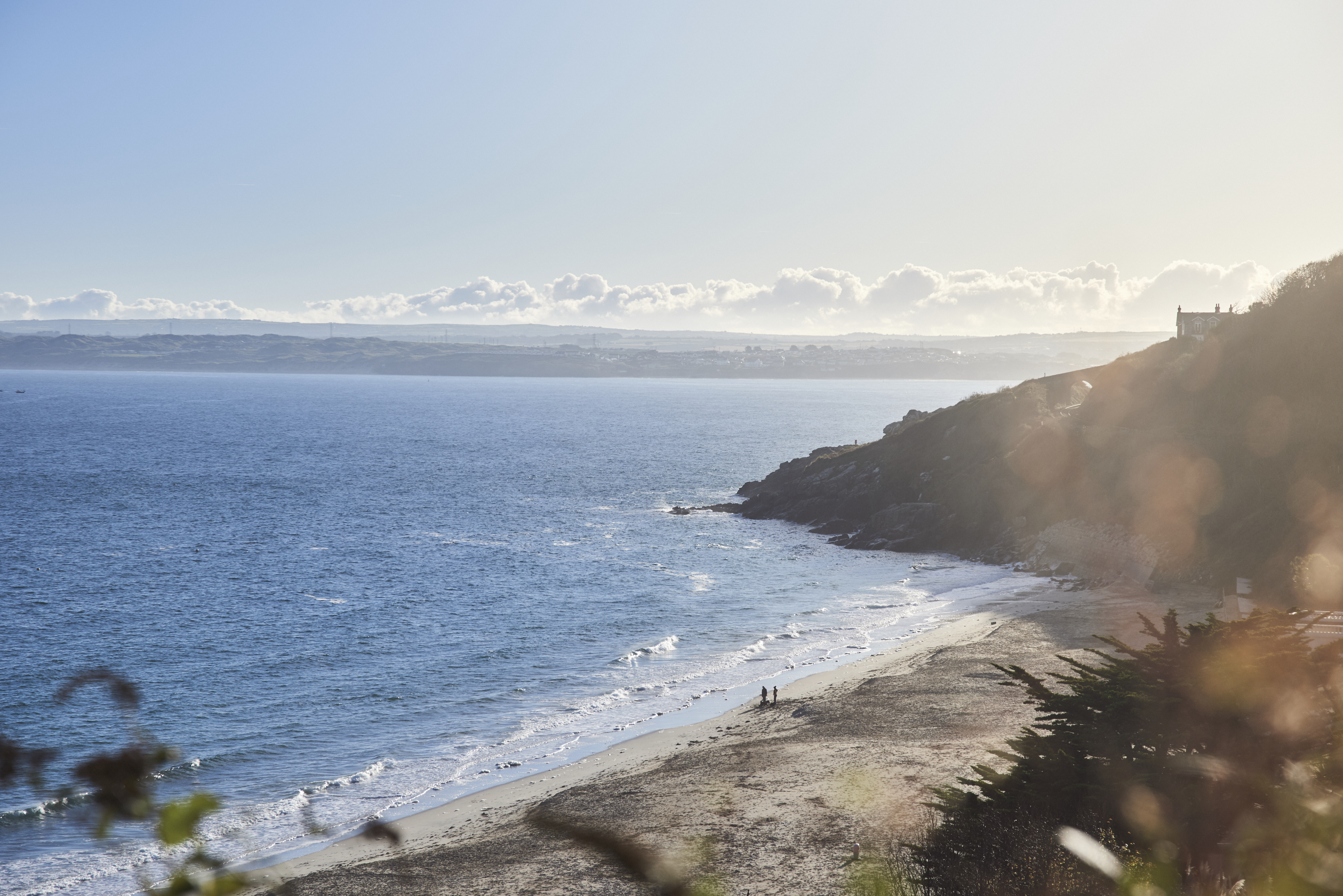Sandy beach and sea looking to the horizon