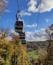 Gondola ride in country side