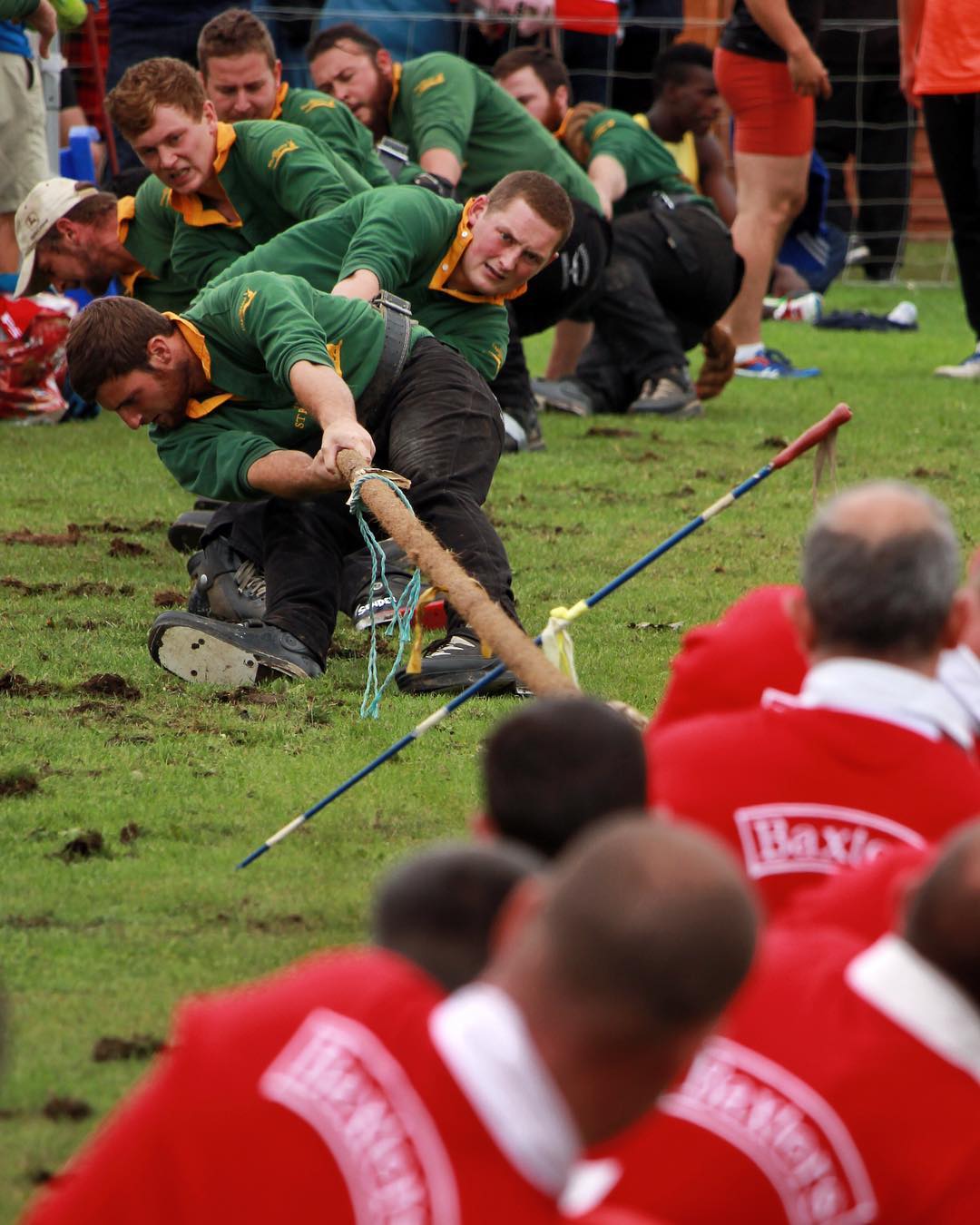 Tug of war game at Crieff Highland Gathering, Scotland