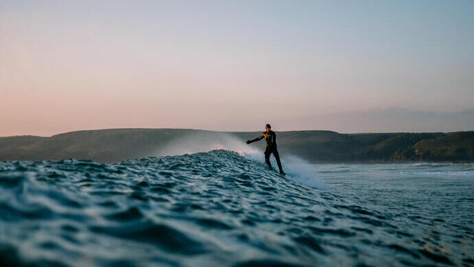 Man surfing in the sea