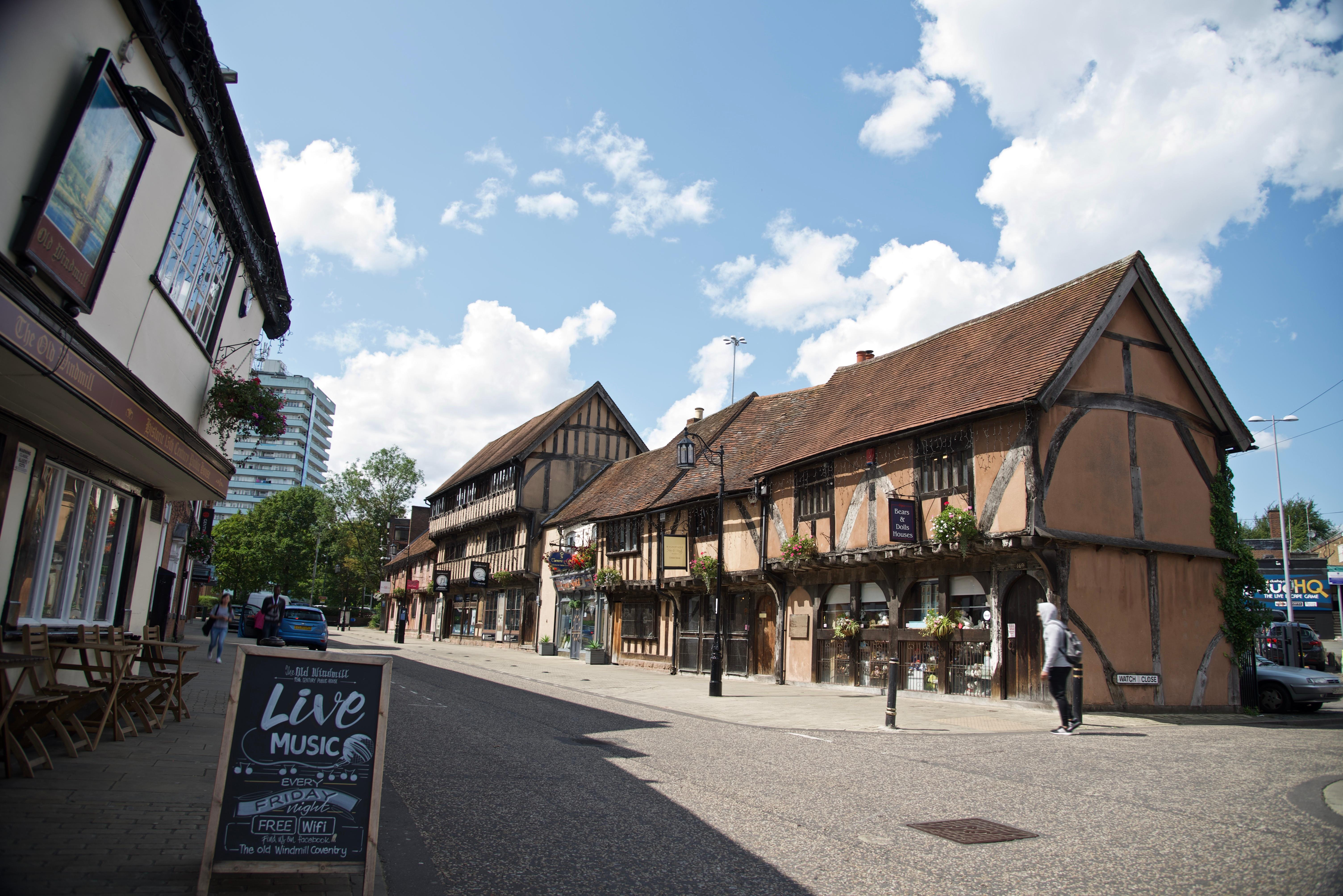 An old English style village street.