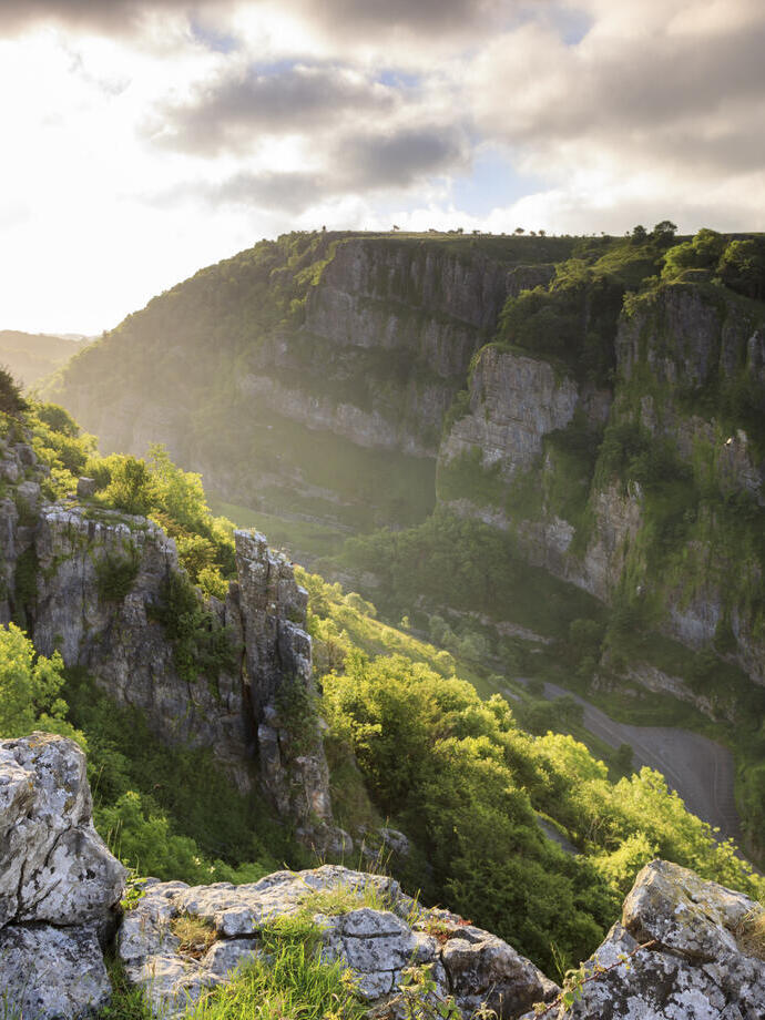 The view from Gorge Walk at Cheddar Gorge, Somerset
