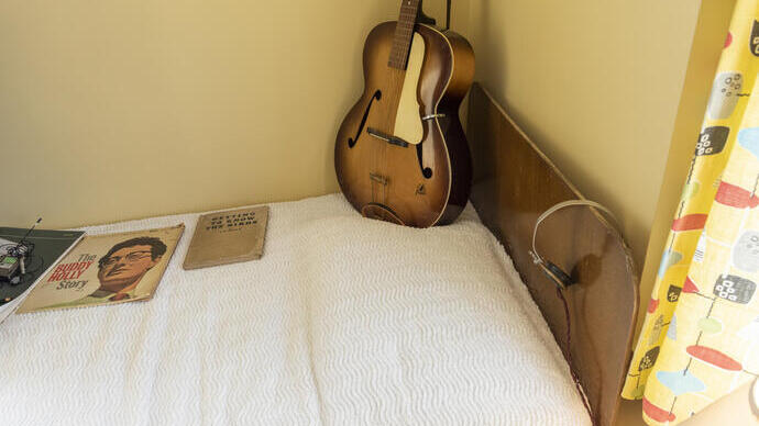 Paul McCartney's bedroom at 20 Forthlin Road, Liverpool