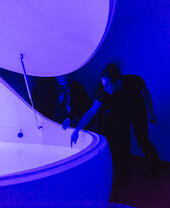 A floatation tank being prepared for a spa treatment at The Floating Spa in Birmingham