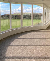 Building looking out over the sea