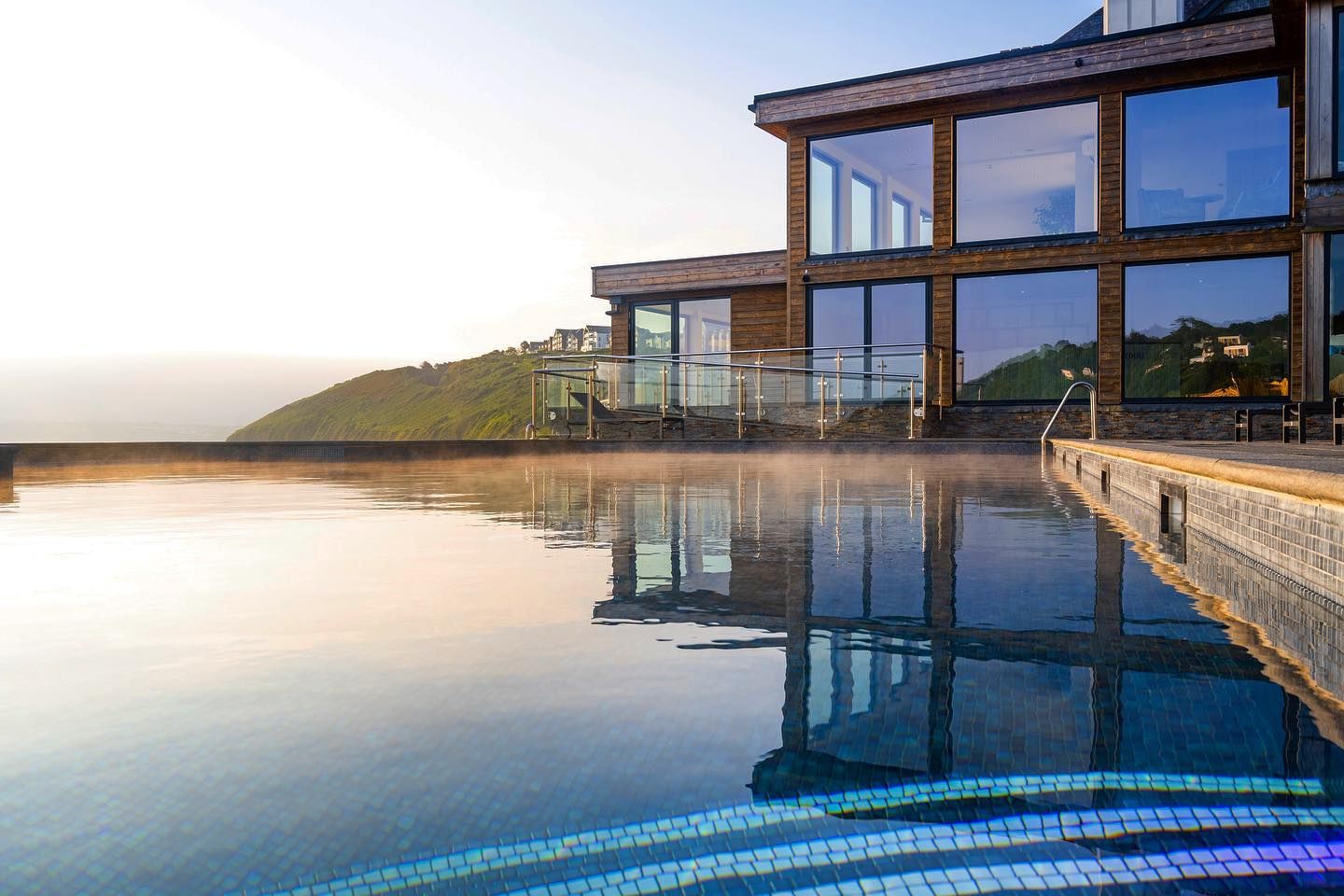 Outdoor pool overlooking Carbis Bay