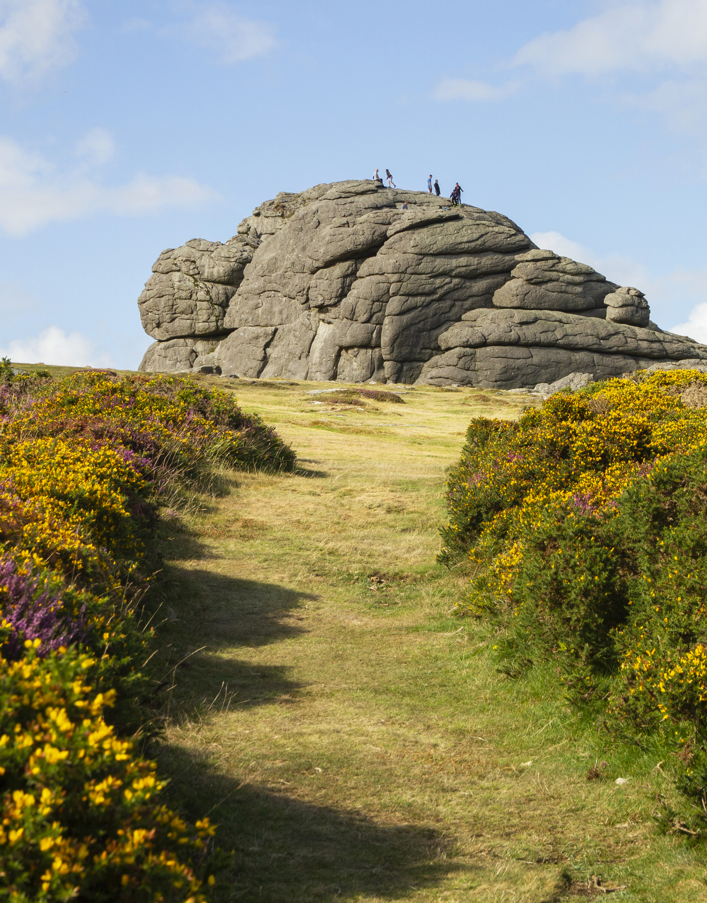 Visitors on top of Haytor rocks
