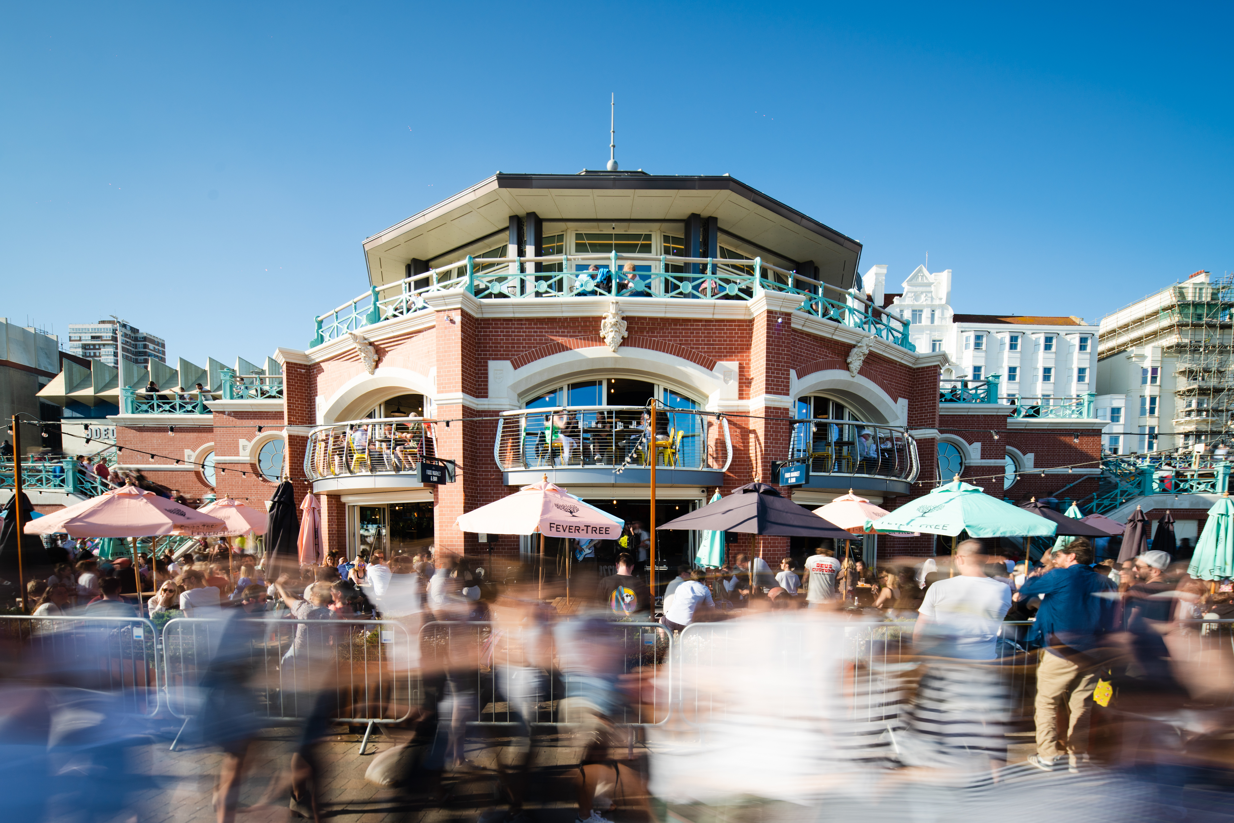 An exterior shot of Shelter Hall in Brighton, a popular restaurant with outdoor seating