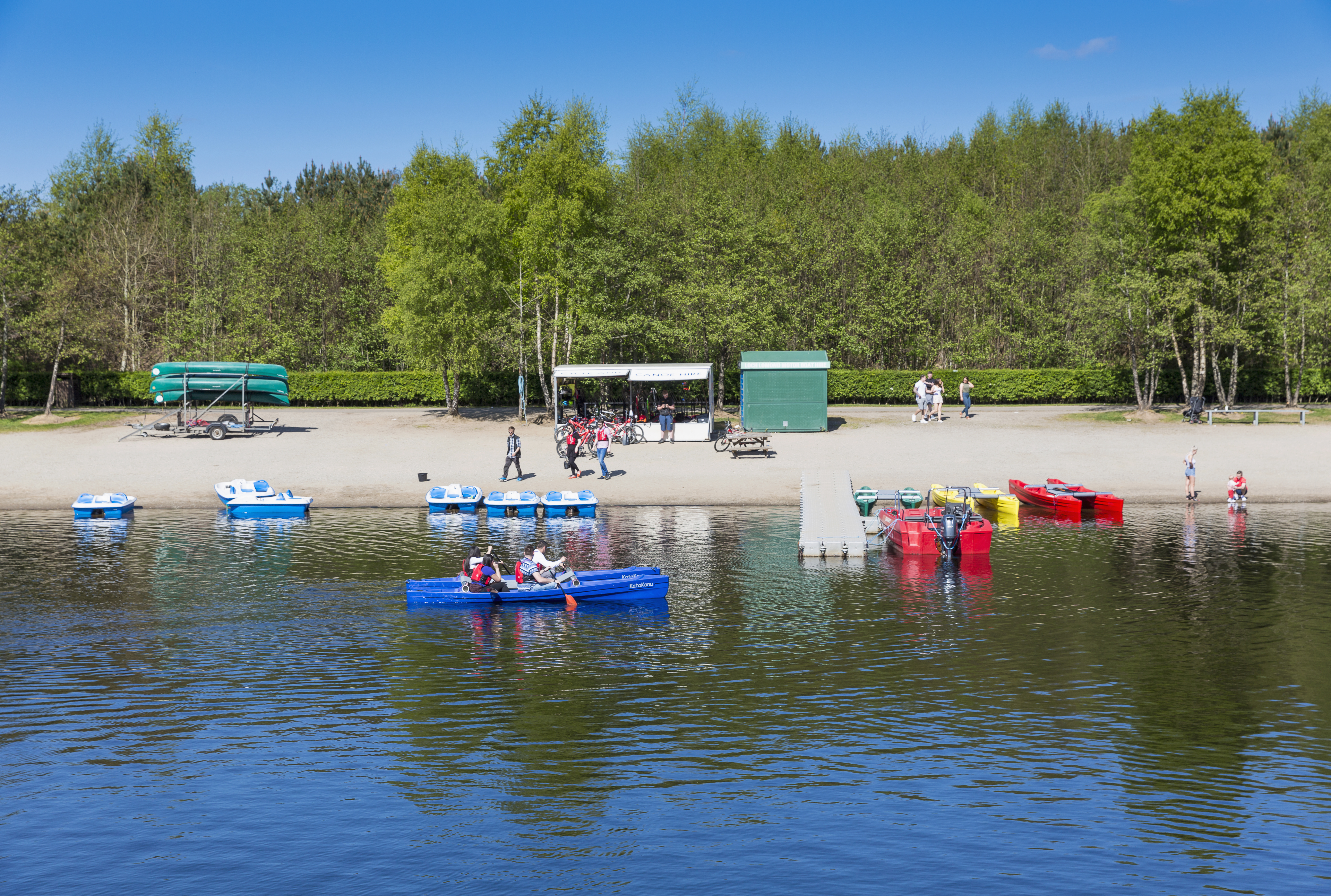 Pedal boat, canoe and bike hire at Loch Lomond Shores, Balloch.