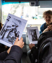 People on the London Rock Tour coach