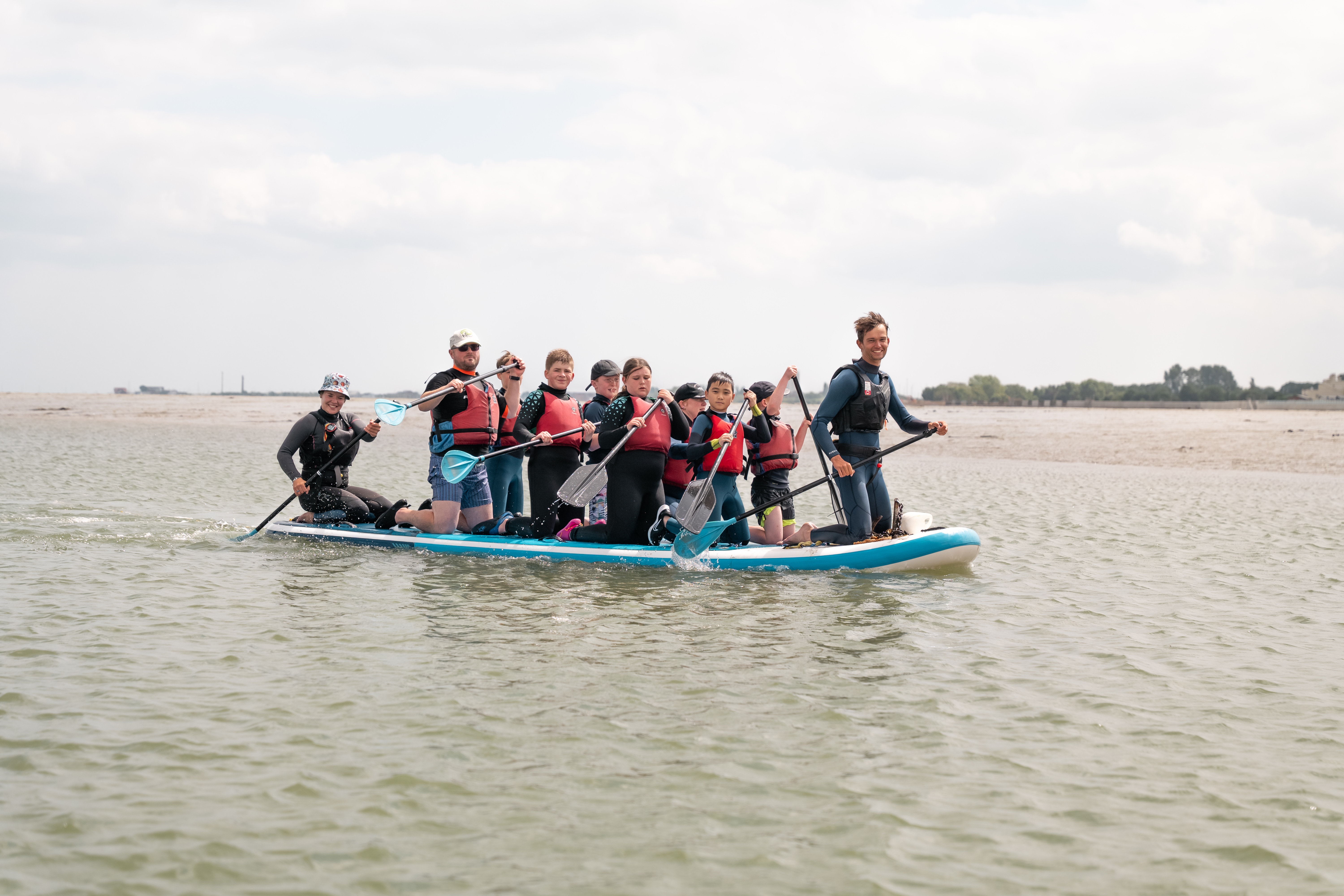 Children trying out rafting at Andrew Simpson Centre, Portsmouth.