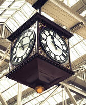 Meeting Point of Glasgow Central Station vintage clock Scotland