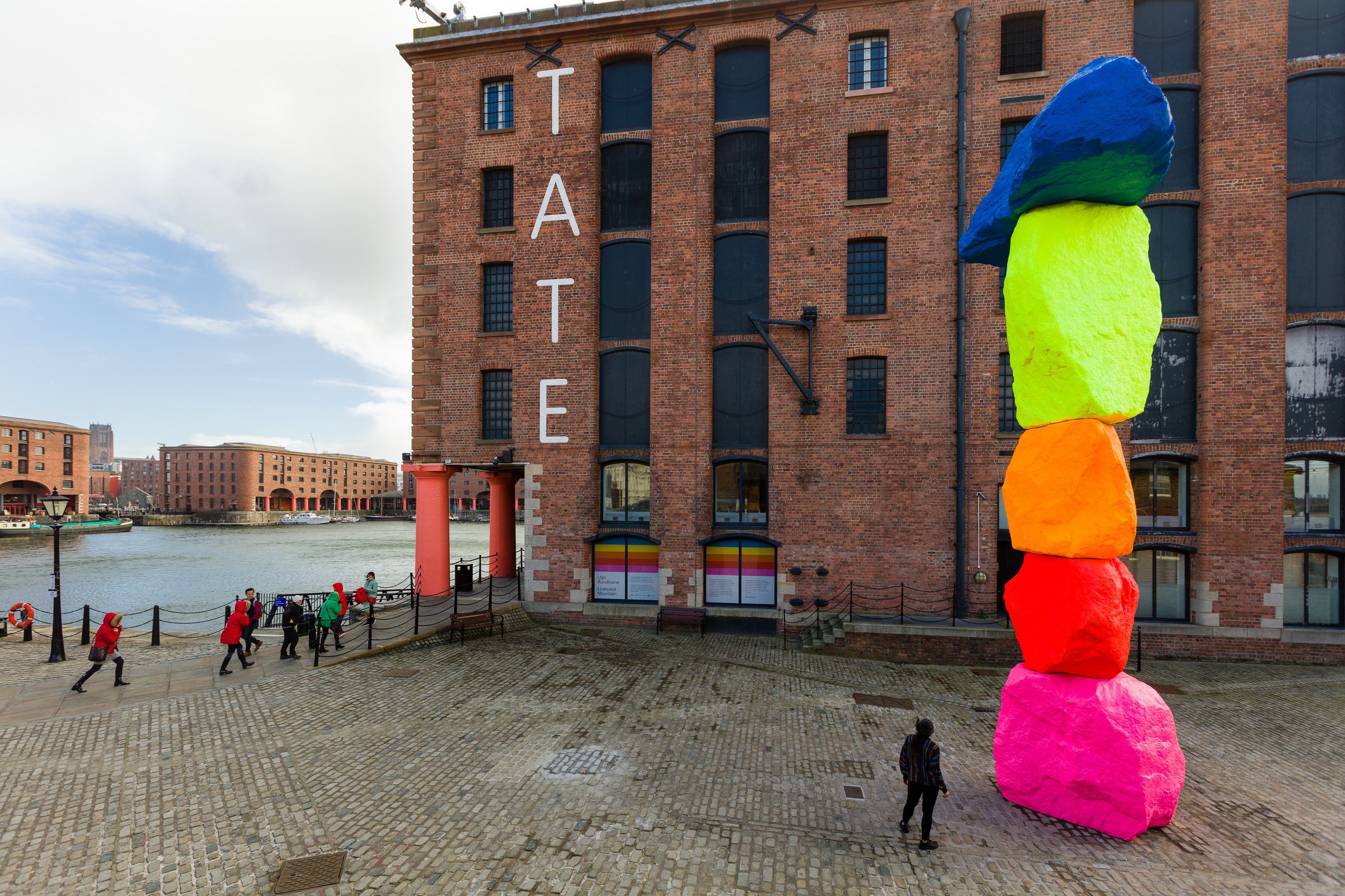 Sculpture outside Tate Liverpool, Liverpool Biennial art festival