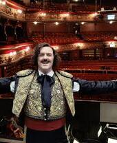 A man dressed up at a theatre in Leeds